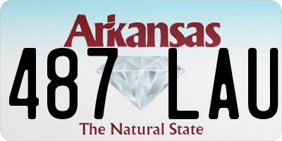 AR license plate 487LAU