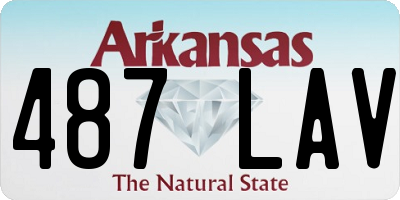 AR license plate 487LAV