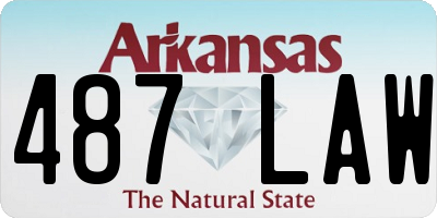 AR license plate 487LAW