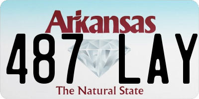 AR license plate 487LAY