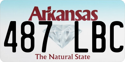 AR license plate 487LBC