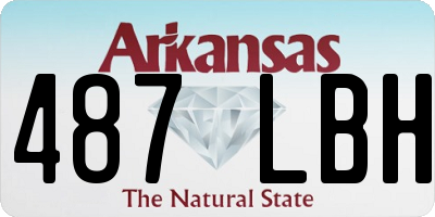 AR license plate 487LBH