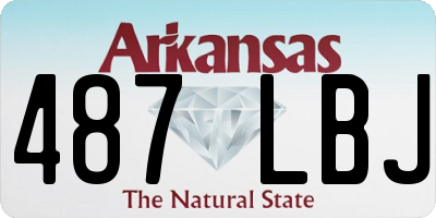 AR license plate 487LBJ
