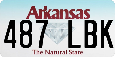 AR license plate 487LBK