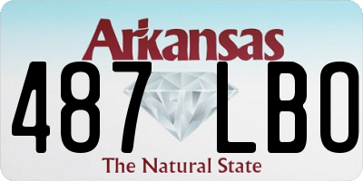 AR license plate 487LBO