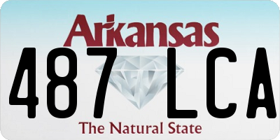 AR license plate 487LCA