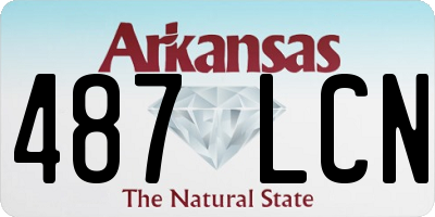 AR license plate 487LCN