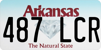 AR license plate 487LCR