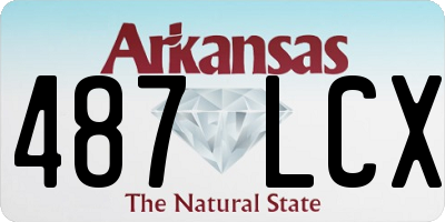 AR license plate 487LCX