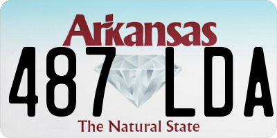 AR license plate 487LDA