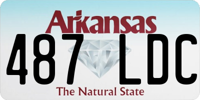 AR license plate 487LDC