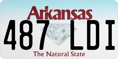AR license plate 487LDI