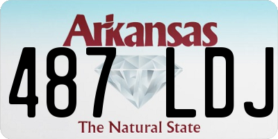 AR license plate 487LDJ