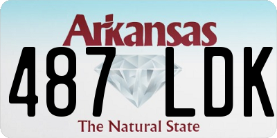 AR license plate 487LDK