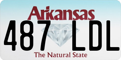 AR license plate 487LDL