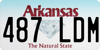 AR license plate 487LDM