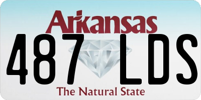 AR license plate 487LDS