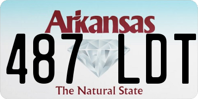 AR license plate 487LDT