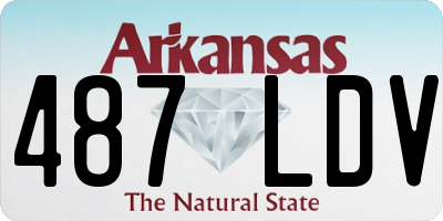 AR license plate 487LDV