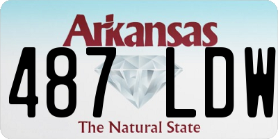 AR license plate 487LDW