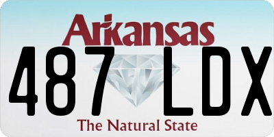 AR license plate 487LDX