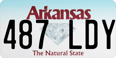 AR license plate 487LDY