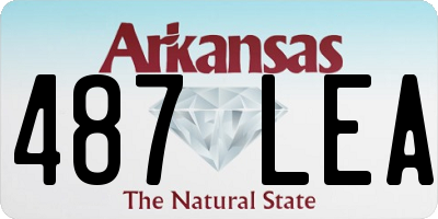 AR license plate 487LEA