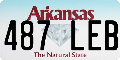AR license plate 487LEB