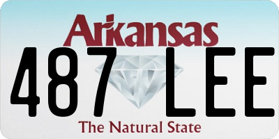 AR license plate 487LEE
