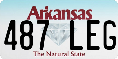 AR license plate 487LEG