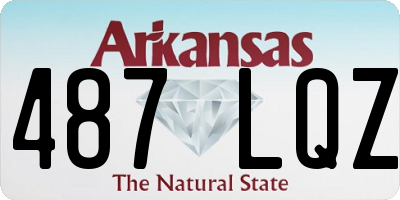 AR license plate 487LQZ