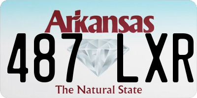 AR license plate 487LXR