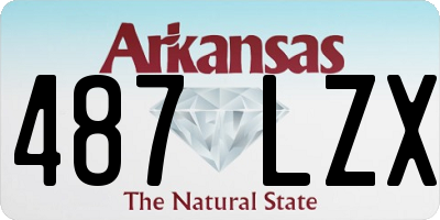 AR license plate 487LZX