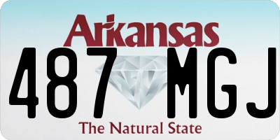 AR license plate 487MGJ