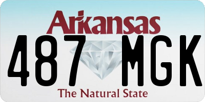 AR license plate 487MGK