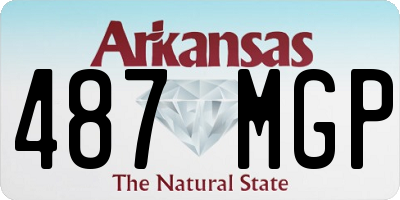 AR license plate 487MGP