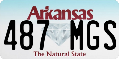 AR license plate 487MGS