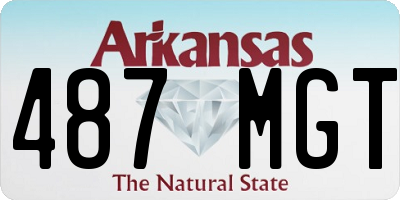 AR license plate 487MGT