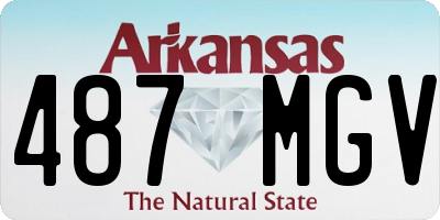 AR license plate 487MGV