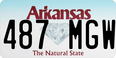 AR license plate 487MGW