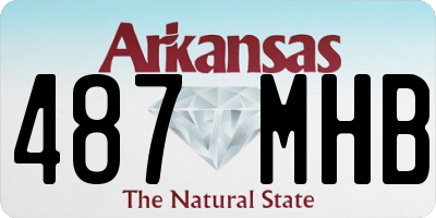 AR license plate 487MHB