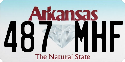 AR license plate 487MHF