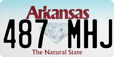 AR license plate 487MHJ