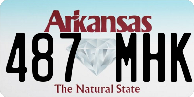 AR license plate 487MHK