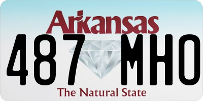 AR license plate 487MHO