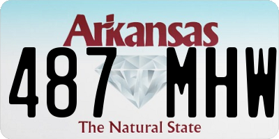 AR license plate 487MHW