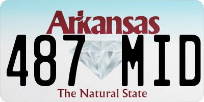 AR license plate 487MID