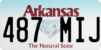 AR license plate 487MIJ