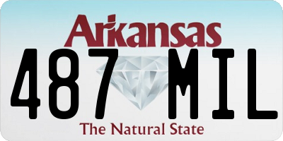 AR license plate 487MIL