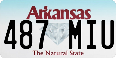 AR license plate 487MIU